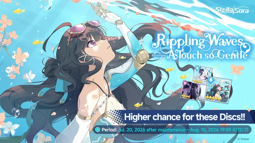 The Fleeting Glimmers 5-star Runic Disc banner accompanying the Suntide Willow recruitment.