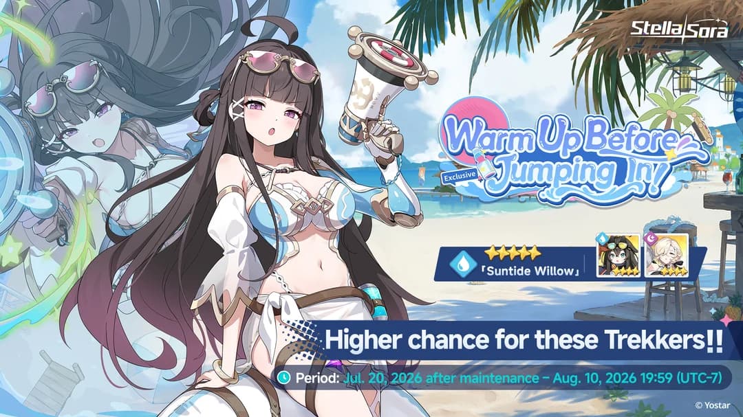 Stella Sora 1.13 Summer Update: Suntide Willow, Two New Modes and 20 Free Pulls