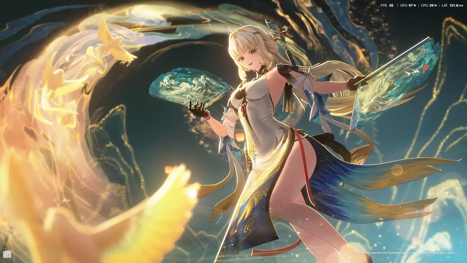 Suisui's convene splash art from the Blessings From Dewy Wings banner in Wuthering Waves Version 3.5 Phase 2.