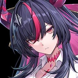 Shinku's roster portrait, showing her Surging Crimson state.