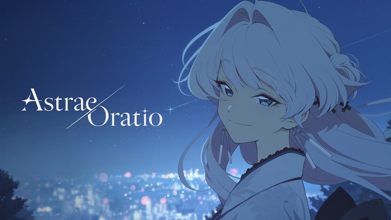 Frame from the official Astrae Oratio Teaser PV titled "Shunin, won't you work for the Special District Office?", showing the game's presentation of the player's civil-service role